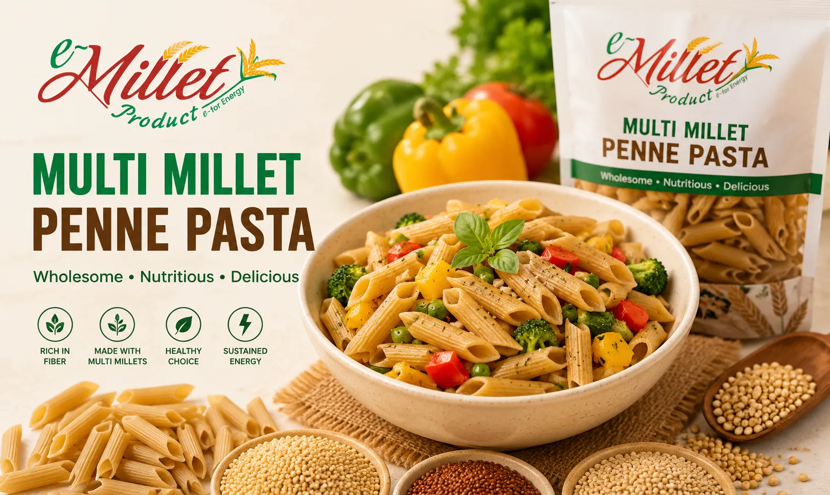           Multi Millet Penne Pasta