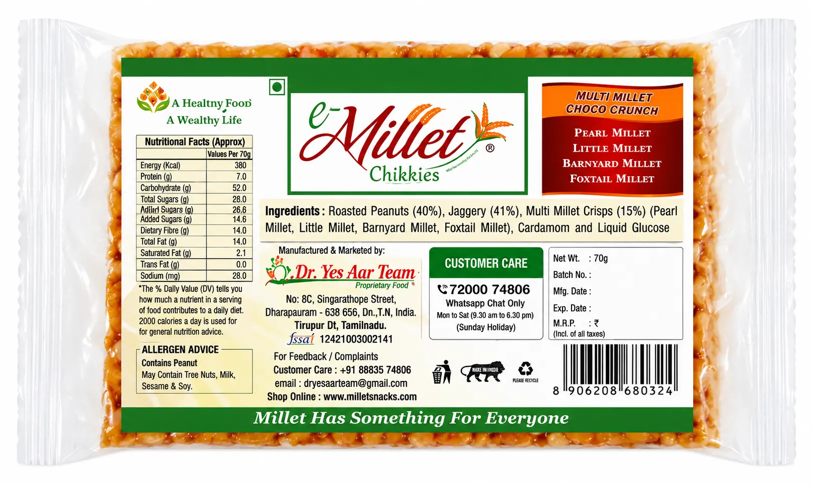 35g Pearl Millet Chikkies