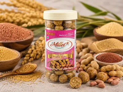 Finger Millet Sweet pops - Peanut Balls Jar