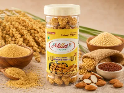 Barnyard Millet Sweet Pops- Almond Hearts